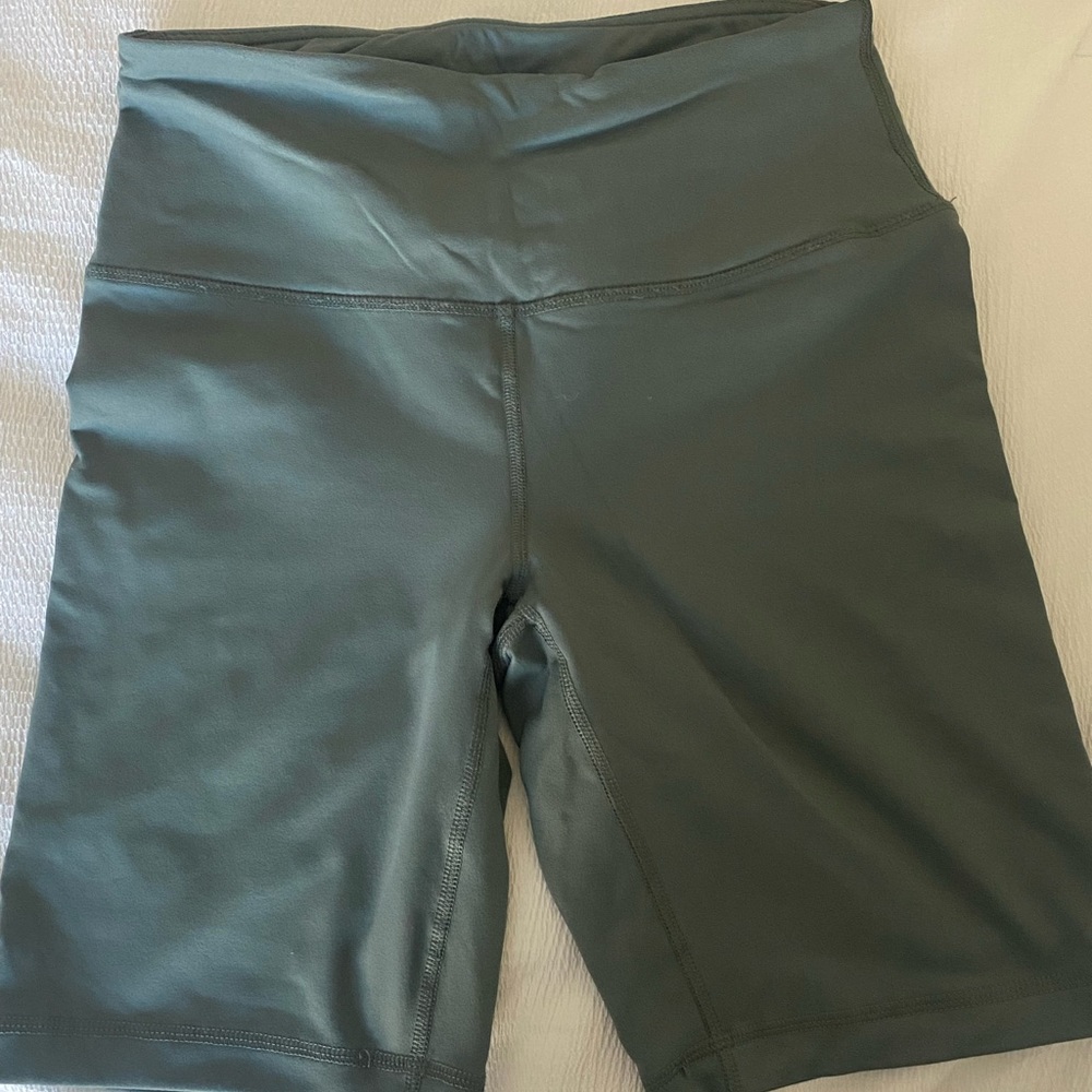 Sage green biker shorts by 90 degree reflex